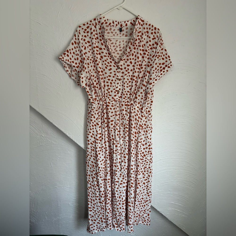 Brovave Polka Dot V-Neck DressSx XL